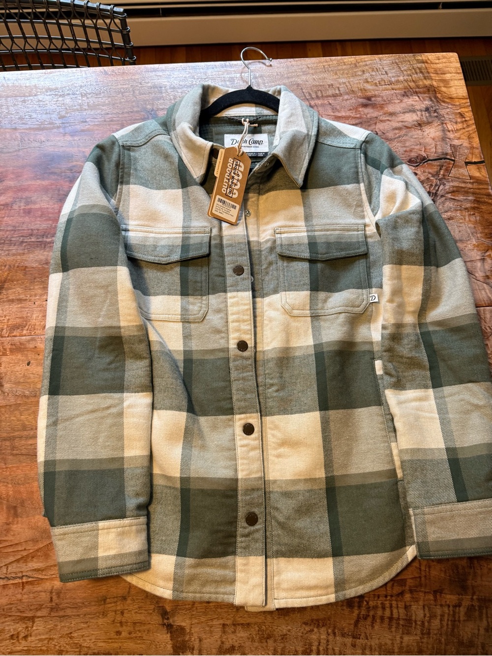 Duck Camp Women's Olive & Cream Plaid Shacket